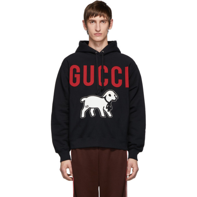 Gucci Black Oversized Lamb Hoodie Gucci