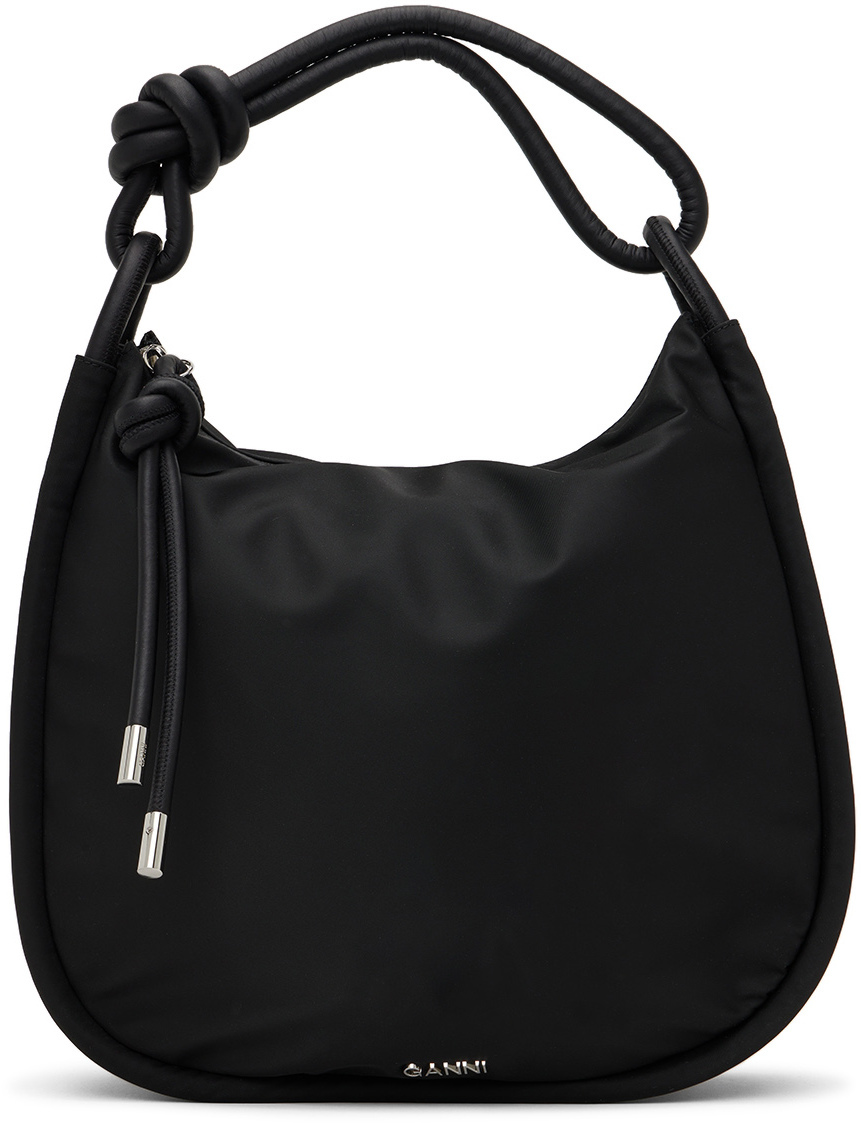GANNI Black Nylon Shoulder Bag GANNI
