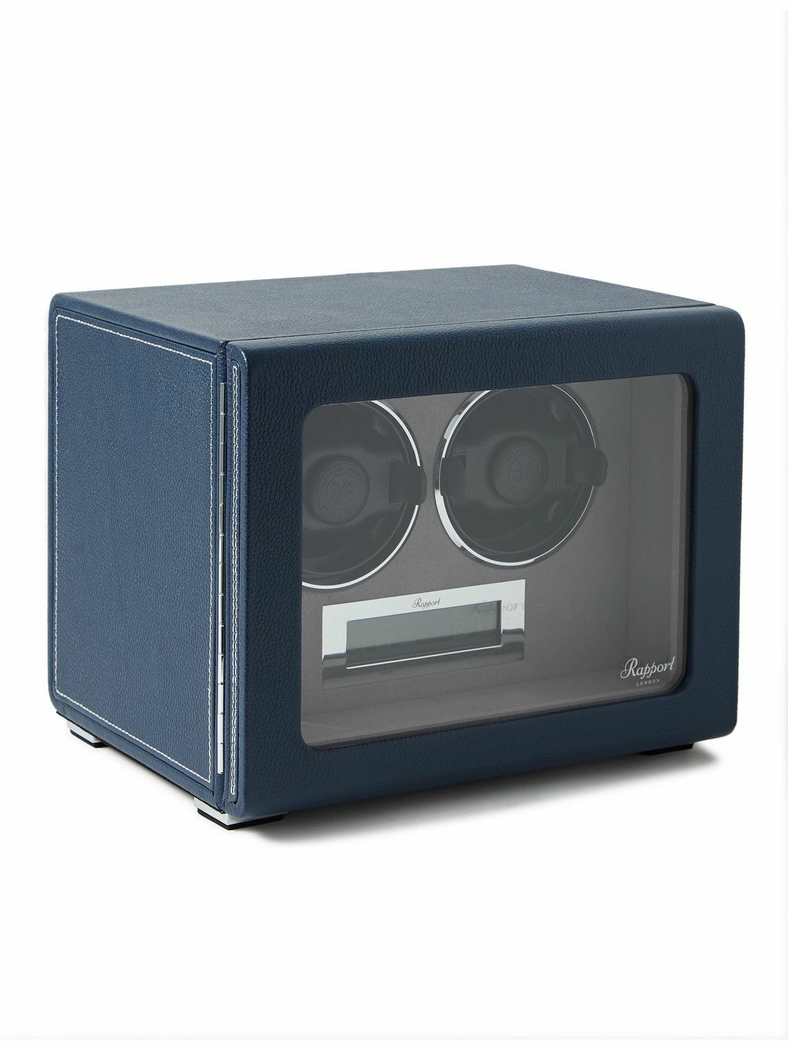 Rapport London Quantum Duo Metallic LeatherWrapped Cedar and Glass