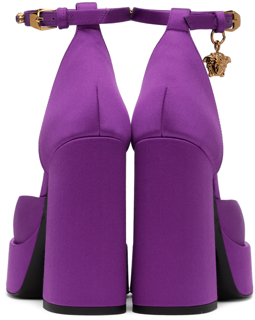 Versace Purple Medusa Aevitas Platform Heels Versace