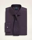 Brooks Brothers Men's Stretch Big & Tall Dress Shirt, Non-Iron Poplin English Spread Collar Gingham | Brown