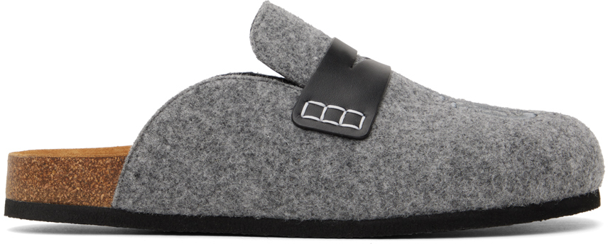 Photo: JW Anderson Gray Embroidered Clogs