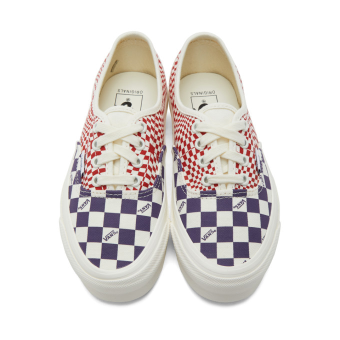 vans red og authentic lx sneakers
