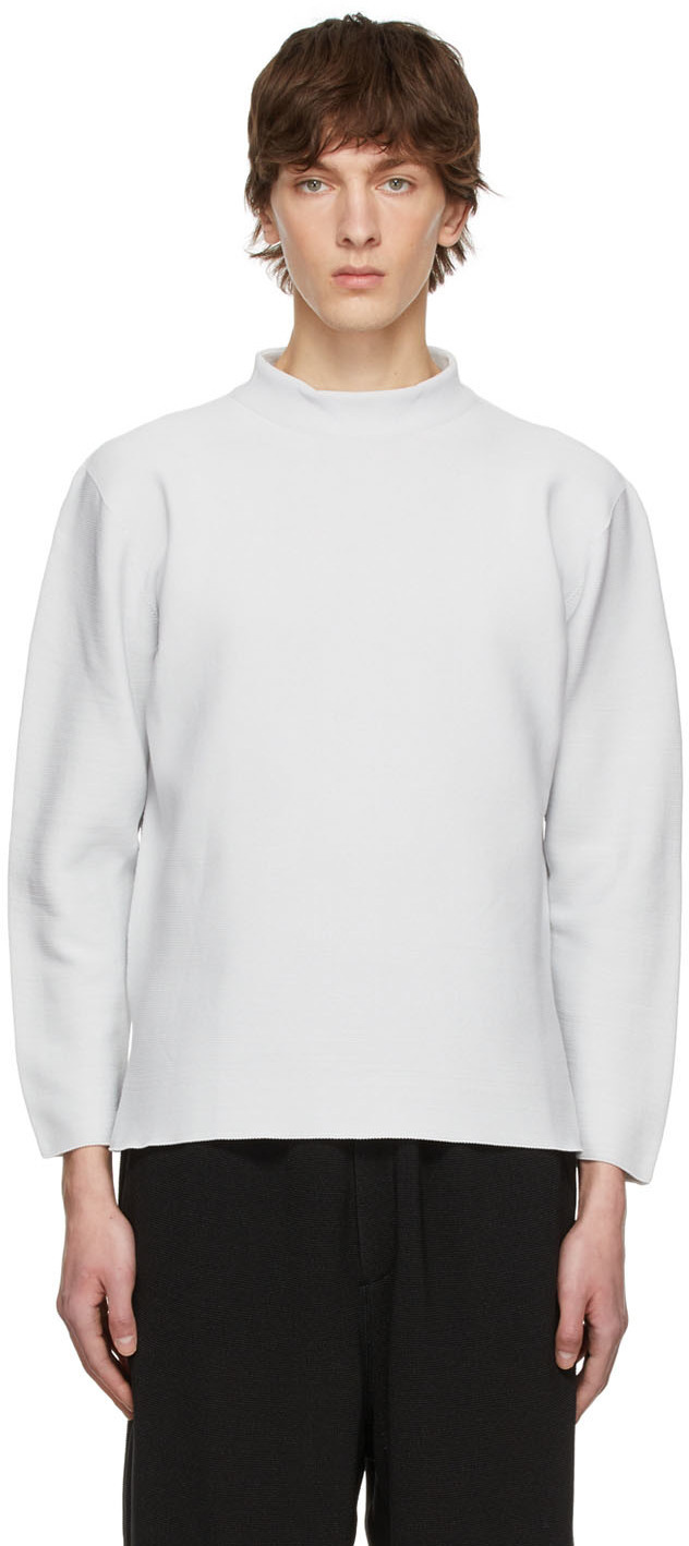 CFCL White Polyester Long Sleeve T-Shirt CFCL