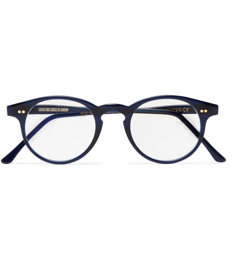 Cutler and Gross - Round-Frame Acetate Optical Glasses - Men - Navy ...