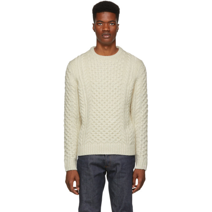 bone Ivory Trevor Aran Sweater Rag and Bone