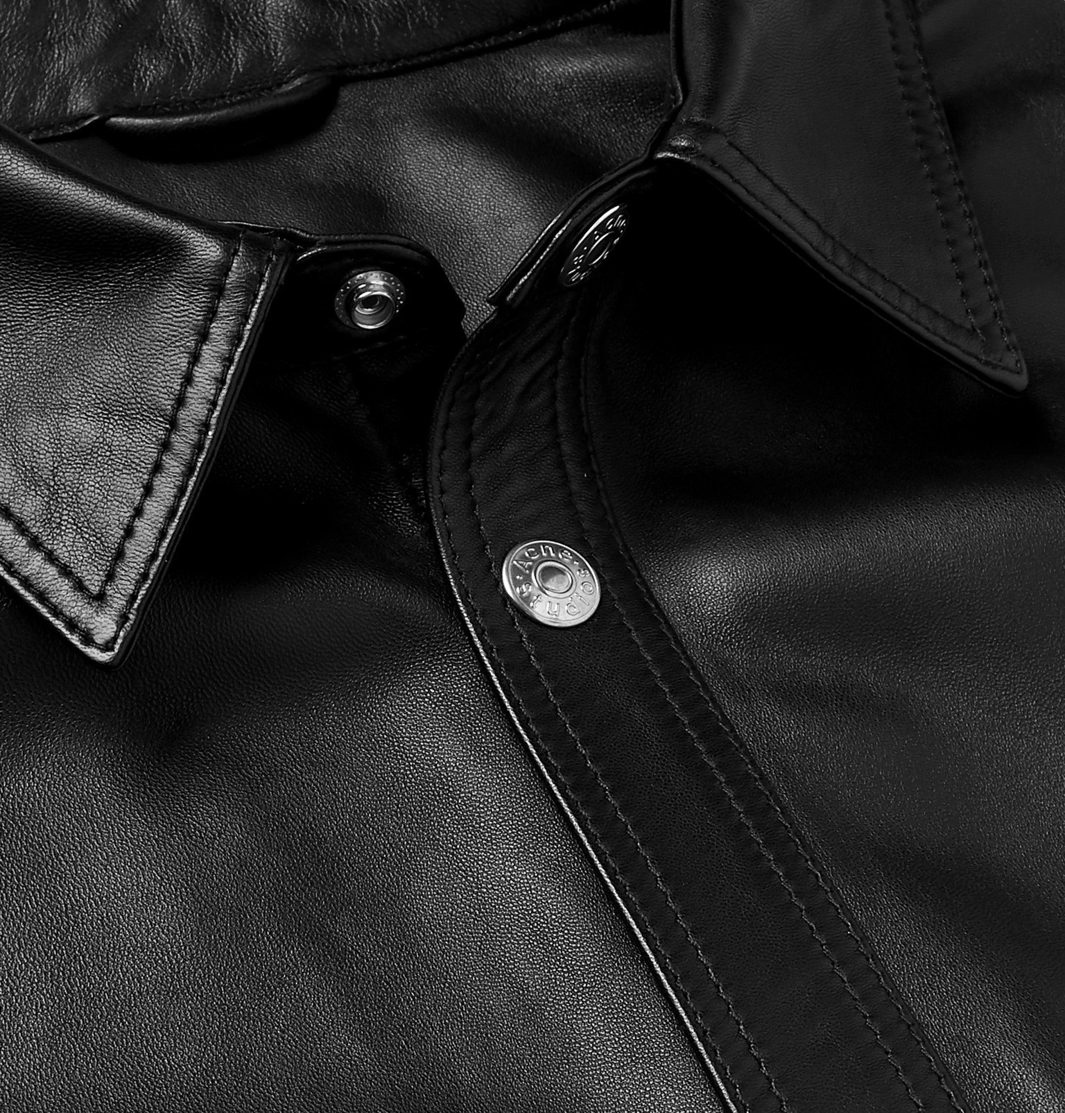 Acne Studios - Tracey Leather Overshirt - Black Acne Studios