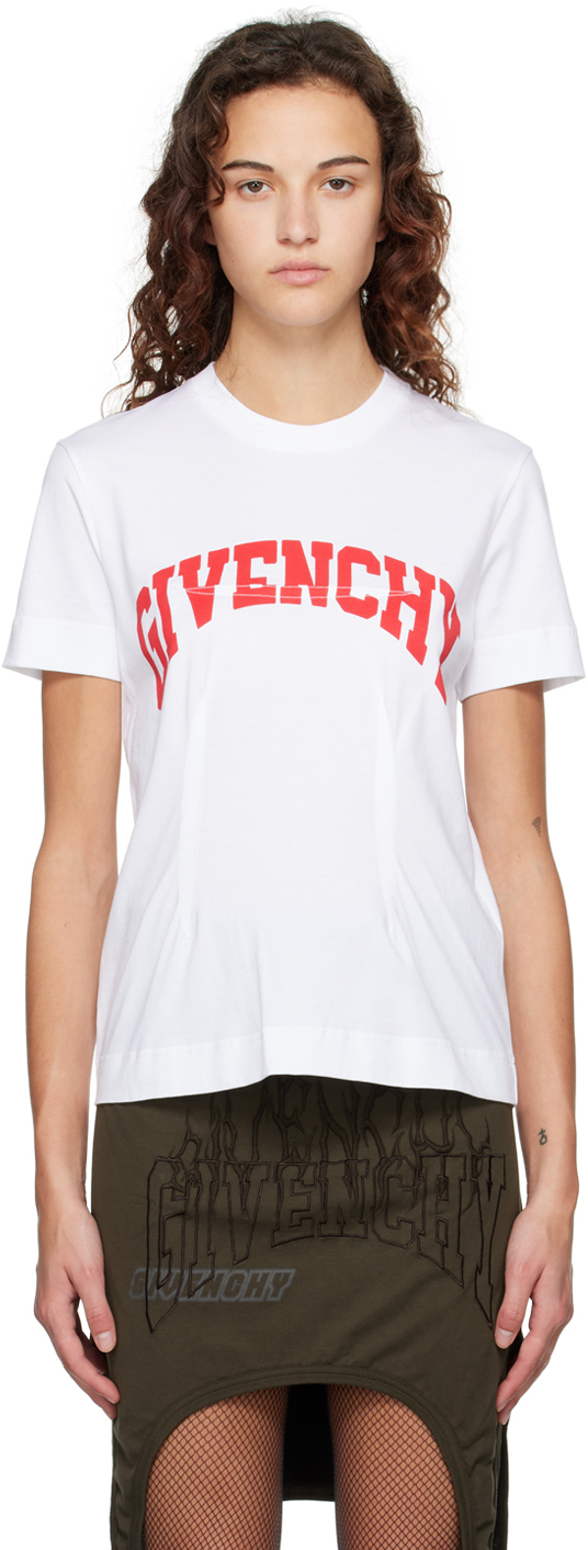 Givenchy White College T-Shirt Givenchy