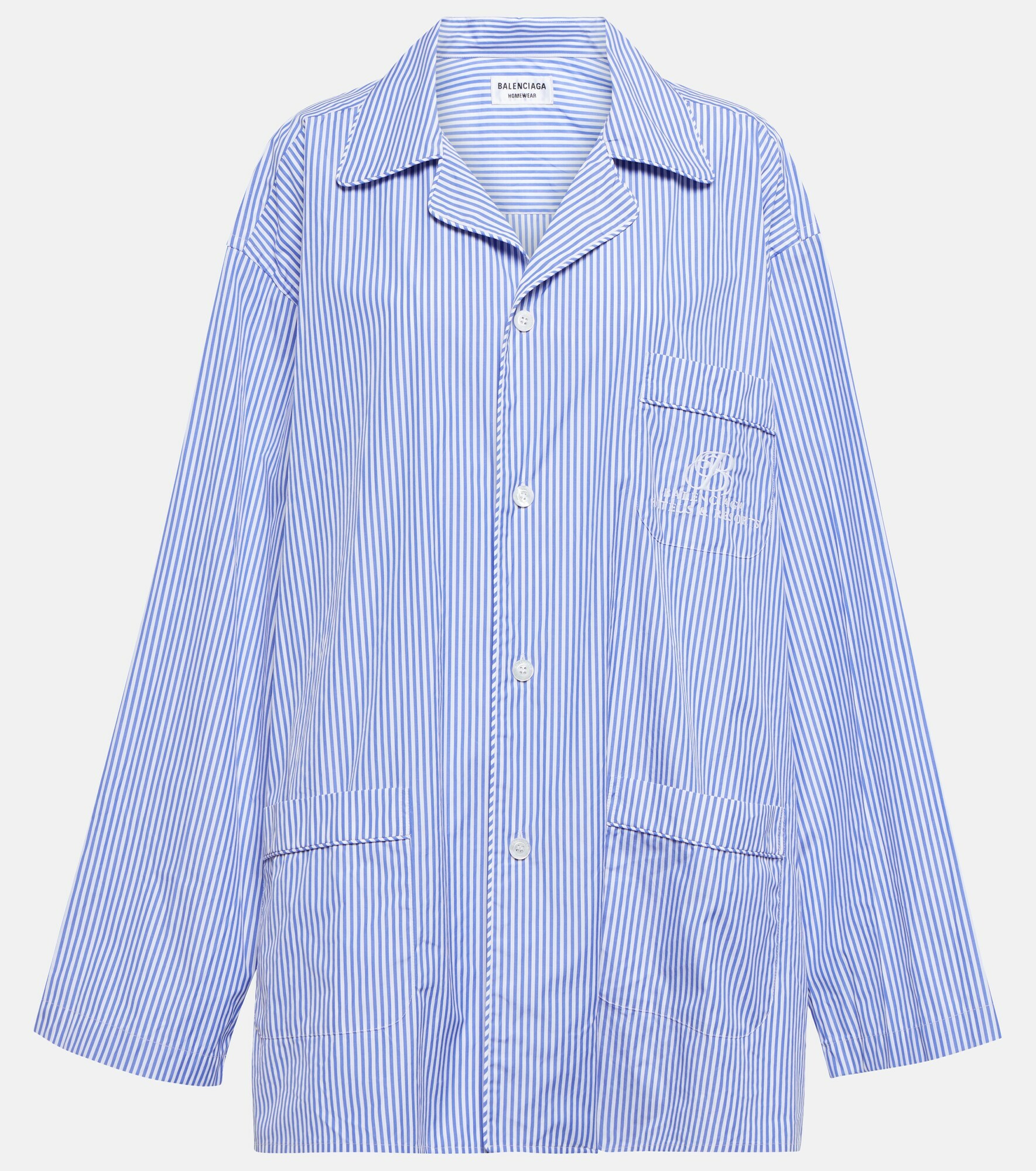 Balenciaga - Pinstriped cotton pajama top Balenciaga