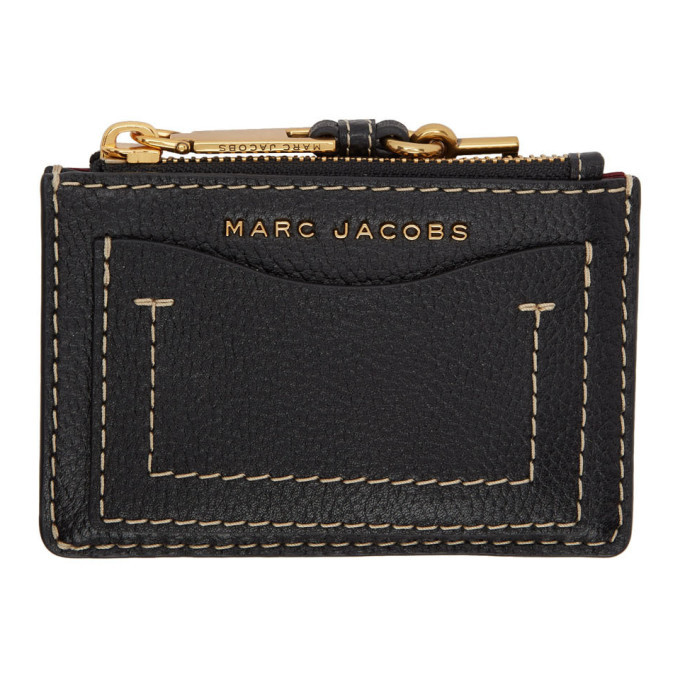 Marc Jacobs Black The Grind Zip Card Holder Marc Jacobs