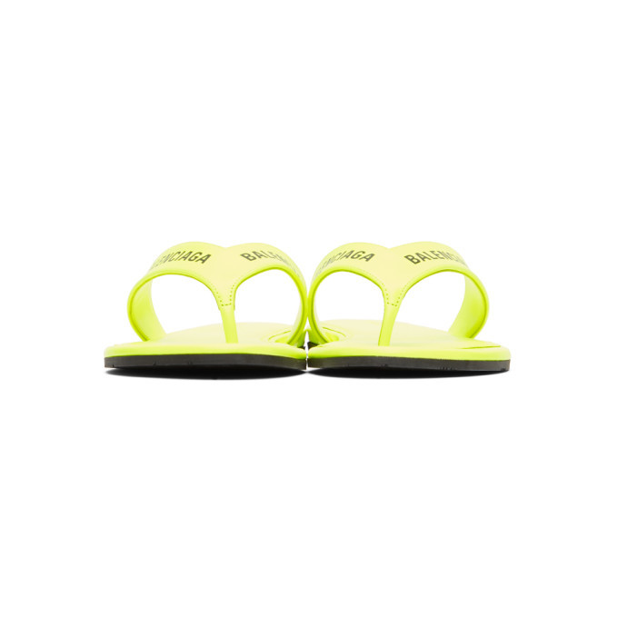 neon yellow balenciaga sandals