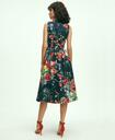 Brooks Brothers Women's Stretch Cotton Dobby Flare Dress | Navy