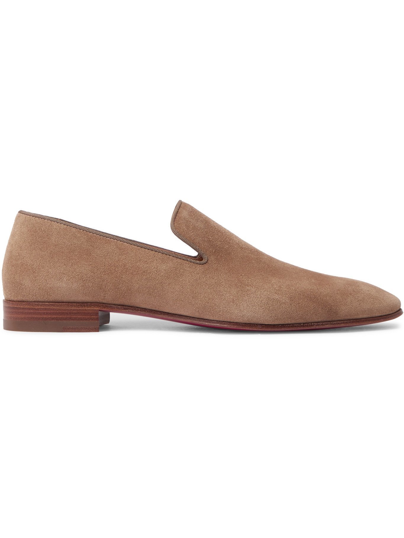 Dandelion Grosgrain-Trimmed Suede 