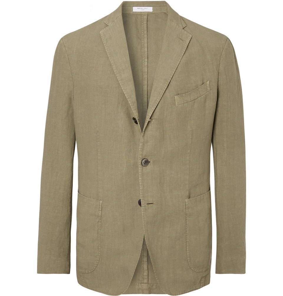 racing green linen jacket