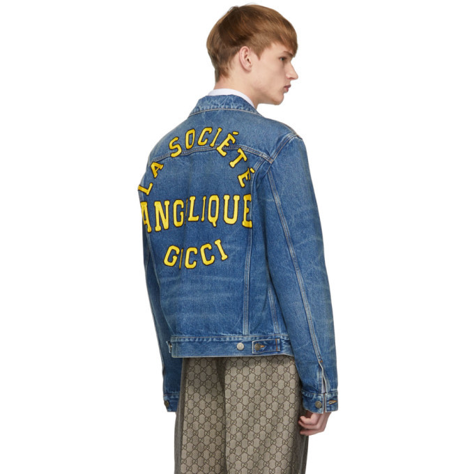 Gucci Blue Denim Oversize Patches Jacket Gucci