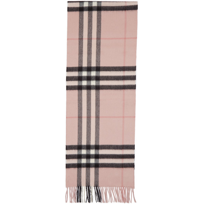 Burberry Pink Cashmere Giant Icon Scarf Burberry
