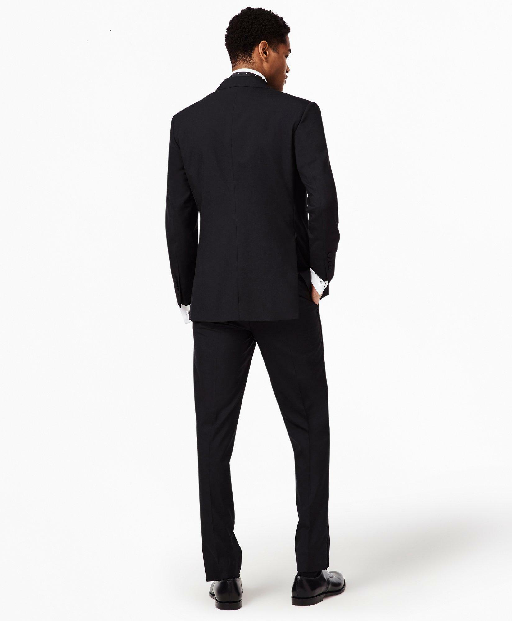 Brooks Brothers Men's Milano-Fit Wool Tuxedo Jacket | Black