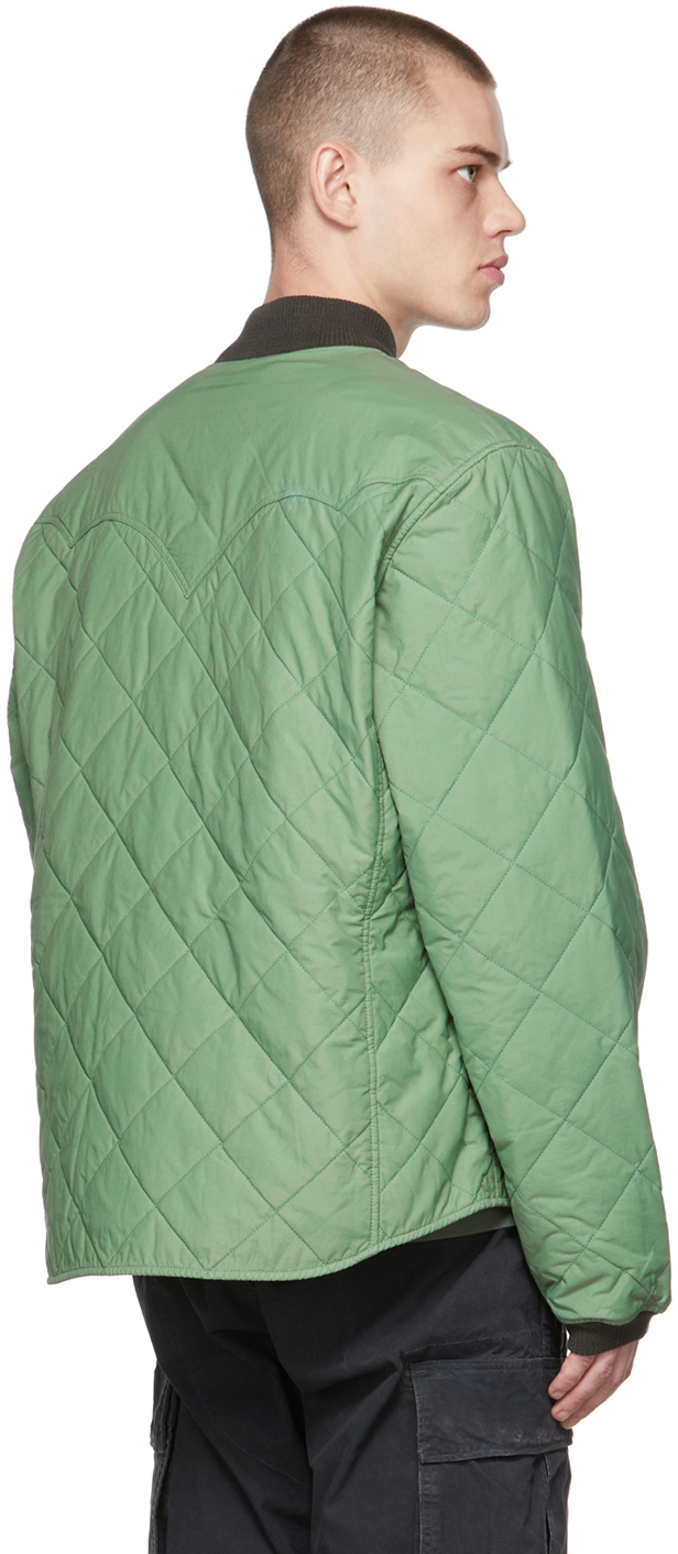 RRL Green Quilted Bomber RRL