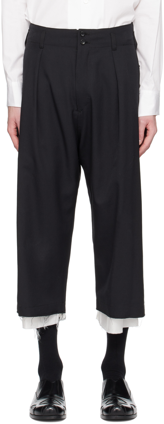 Sulvam Black Wide Trousers Sulvam