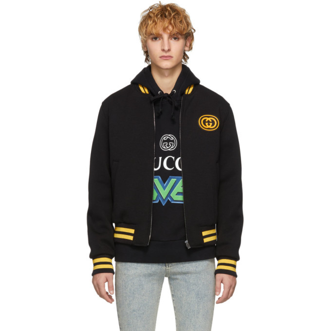 black and yellow gucci jacket