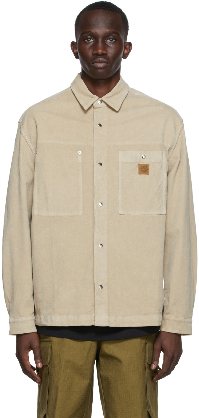 Kenzo Beige Snap Overshirt Kenzo