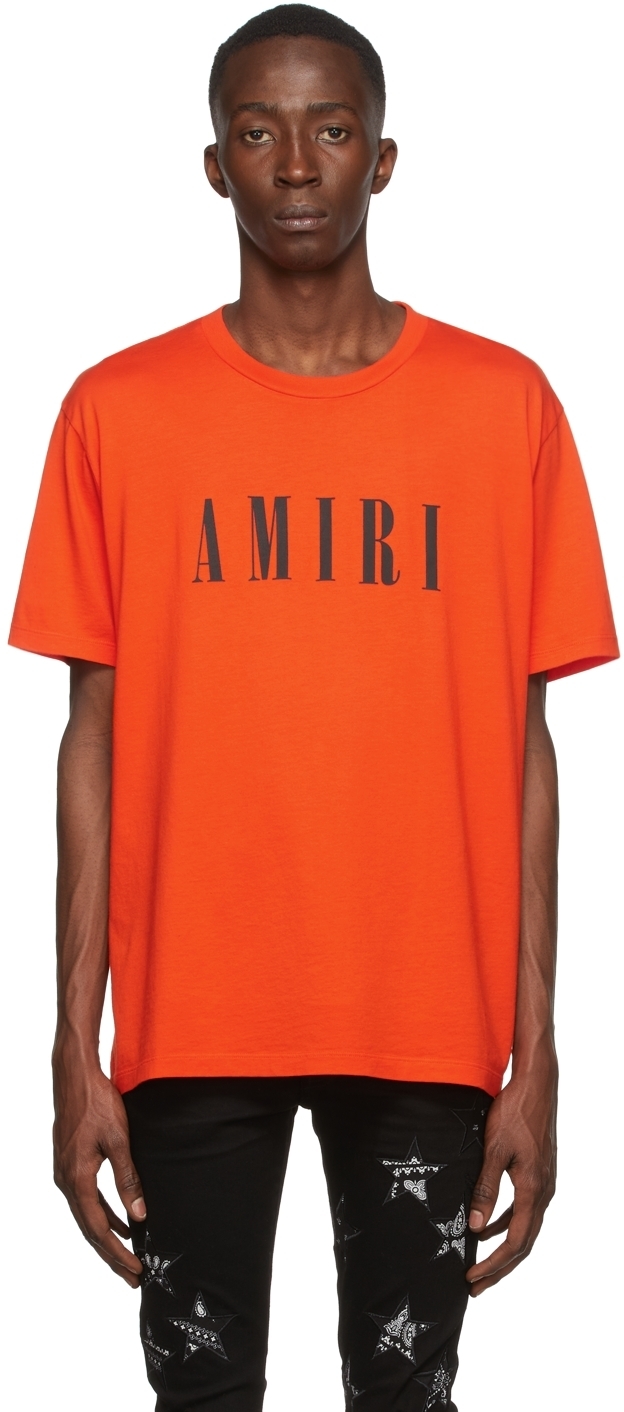 AMIRI Orange Core Logo T-Shirt Amiri