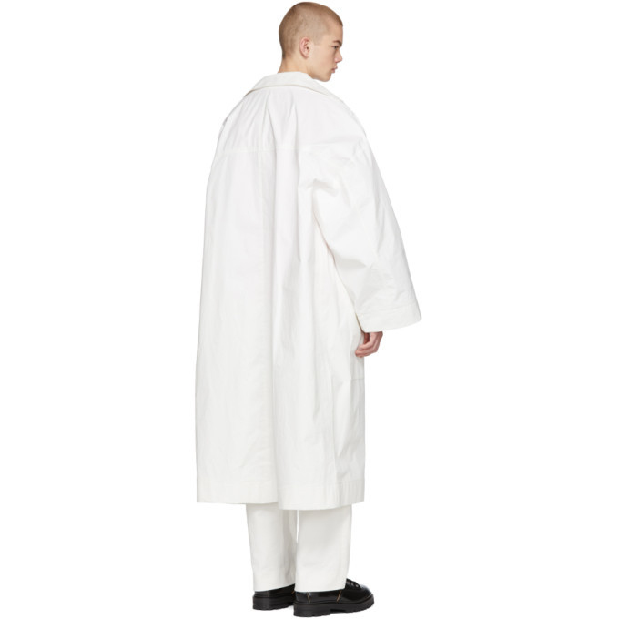 Kwaidan Editions SSENSE Exclusive White Oversized Lab Coat Kwaidan Editions