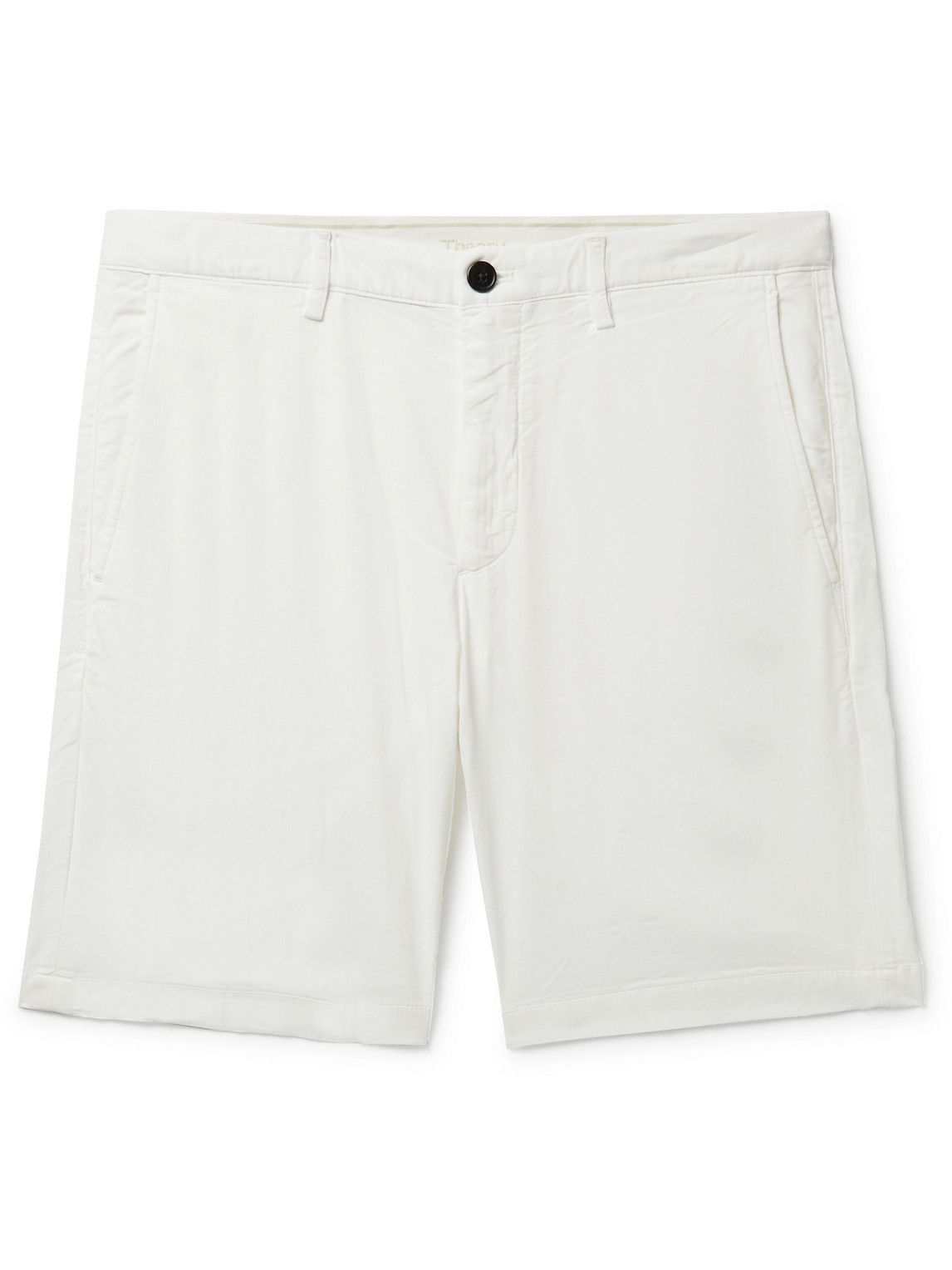 Theory - Zaine Straight-Leg Cotton-Blend Twill Shorts - White Theory