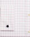 Brooks Brothers Men's Stretch Regent Regular-Fit Dress Shirt, Non-Iron Twill Ainsley Collar French Cuff Grid Check | Pink