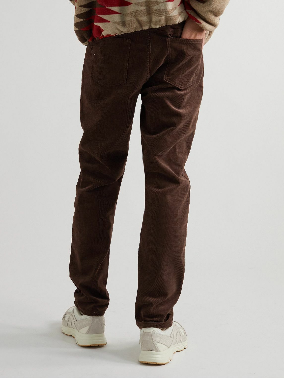 OrSlow - 107 Ivy Straight-Leg Cotton-Blend Corduroy Trousers - Brown orSlow
