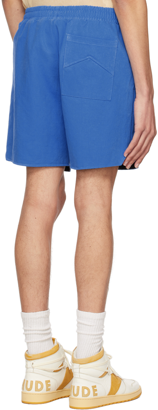 Rhude Blue Embroidered Shorts Rhude