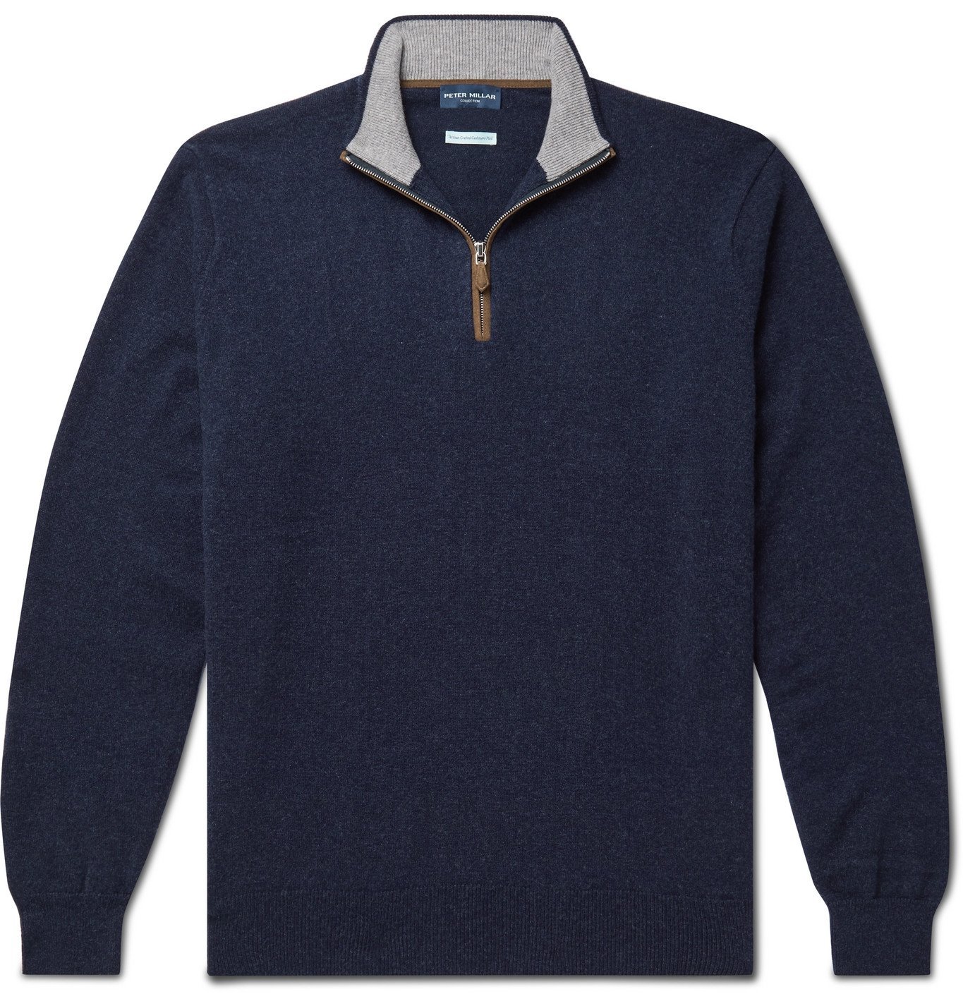 Peter Millar - Artisan Slim-Fit Cashmere-Blend Half-Zip Sweater - Blue ...