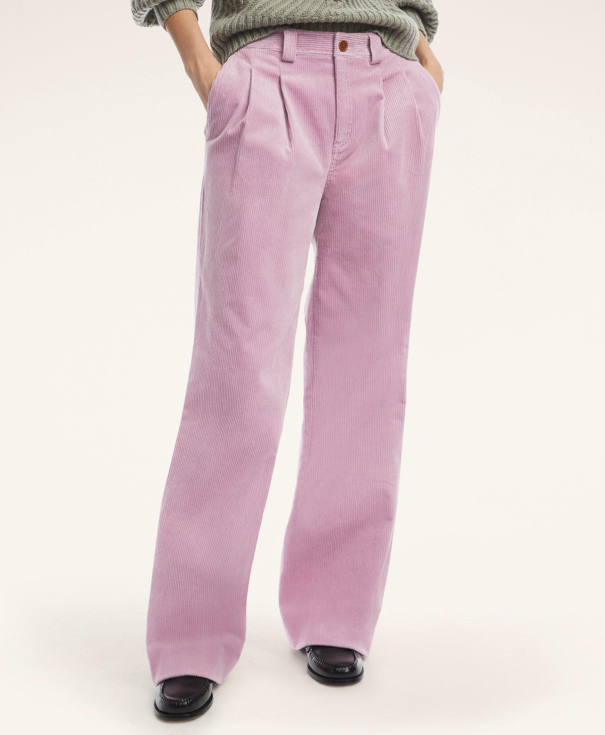 Brooks Brothers Women's Wide-Wale Corduroy Pants | Light Purple
