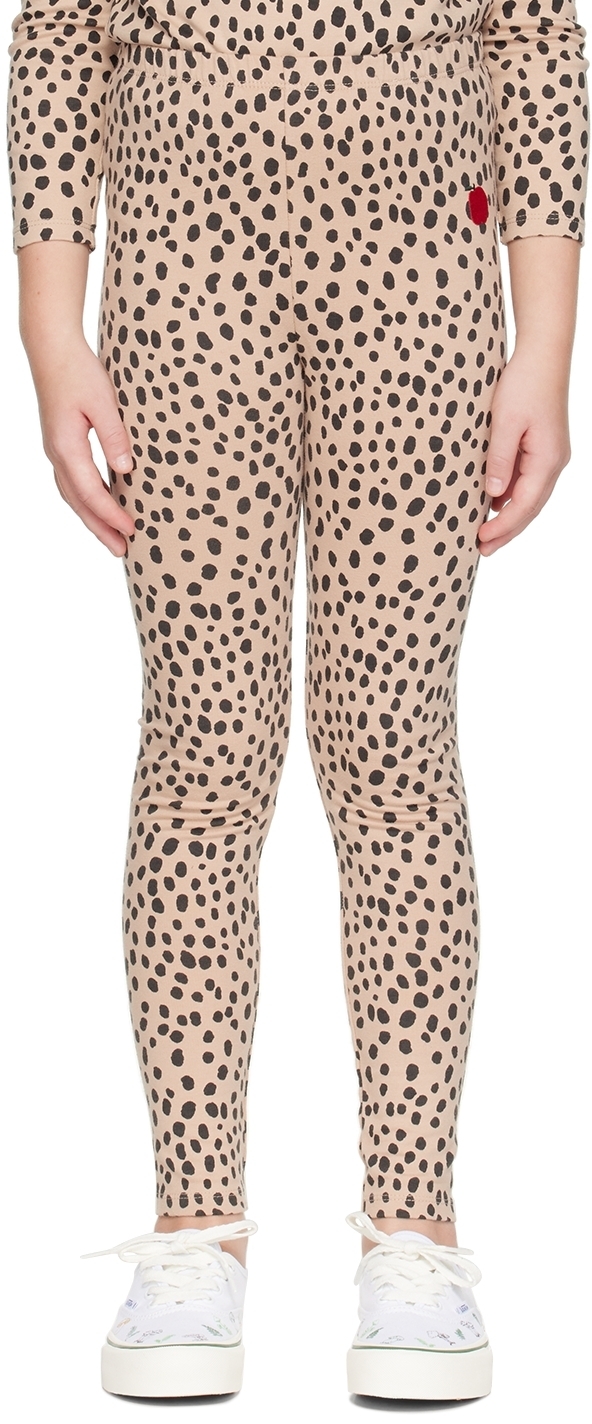 nadadelazos Kids Beige Doggy Leggings