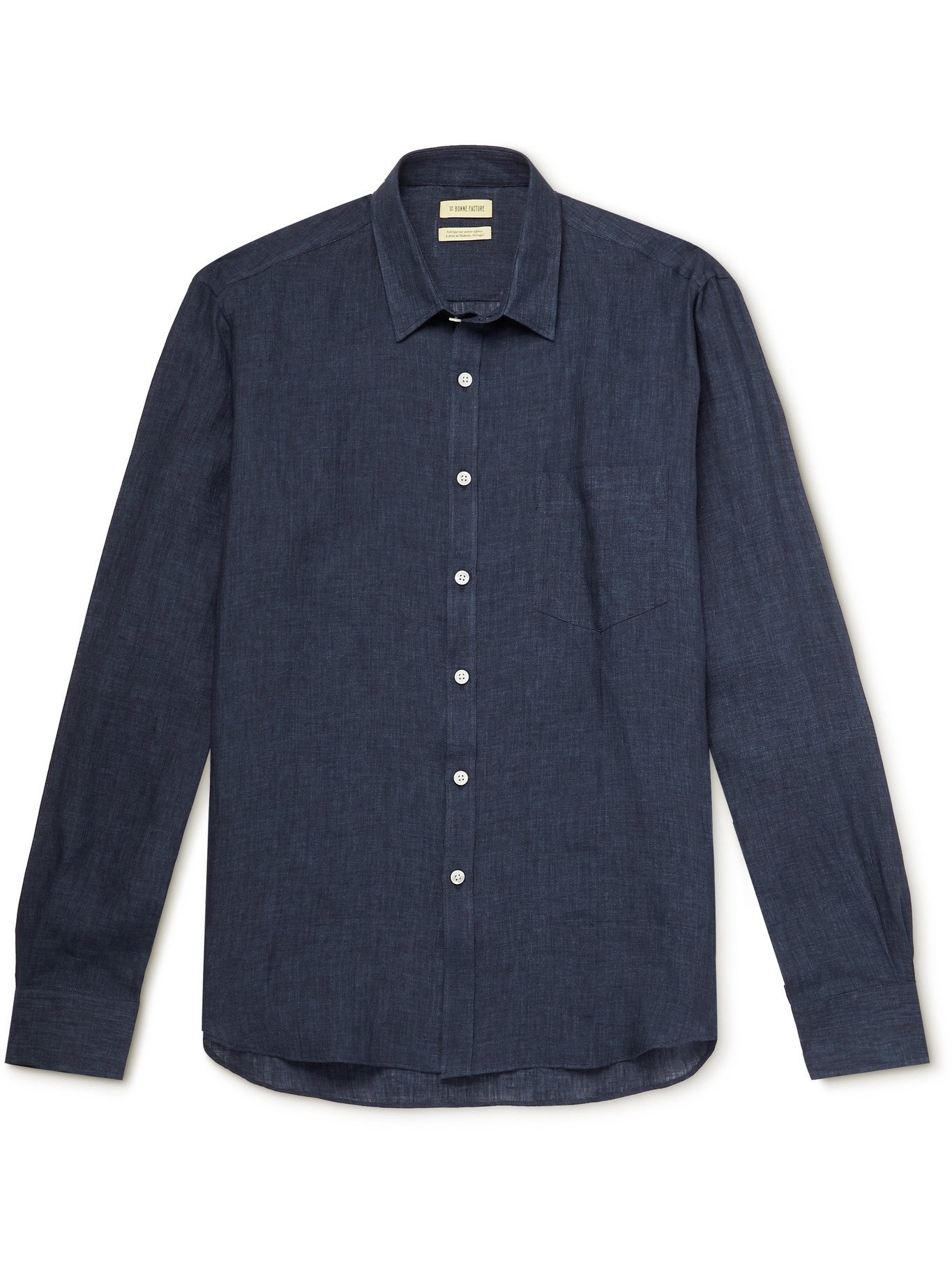 DE BONNE FACTURE - Linen Shirt - Blue De Bonne Facture