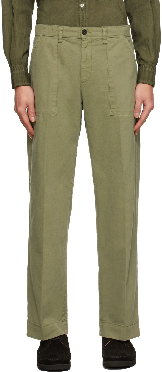 Massimo Alba Green New Regata Trousers 