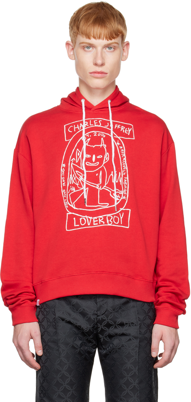 Charles Jeffrey Loverboy Red Lost Boys Hoodie Charles Jeffrey Loverboy