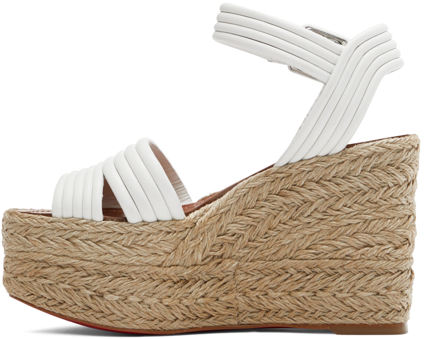 Christian Louboutin White Manola Zeppa Heeled Sandals Christian Louboutin