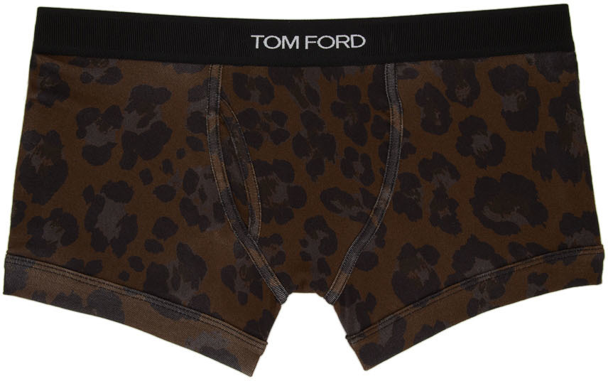 TOM FORD Brown Leopard Boxer Briefs TOM FORD