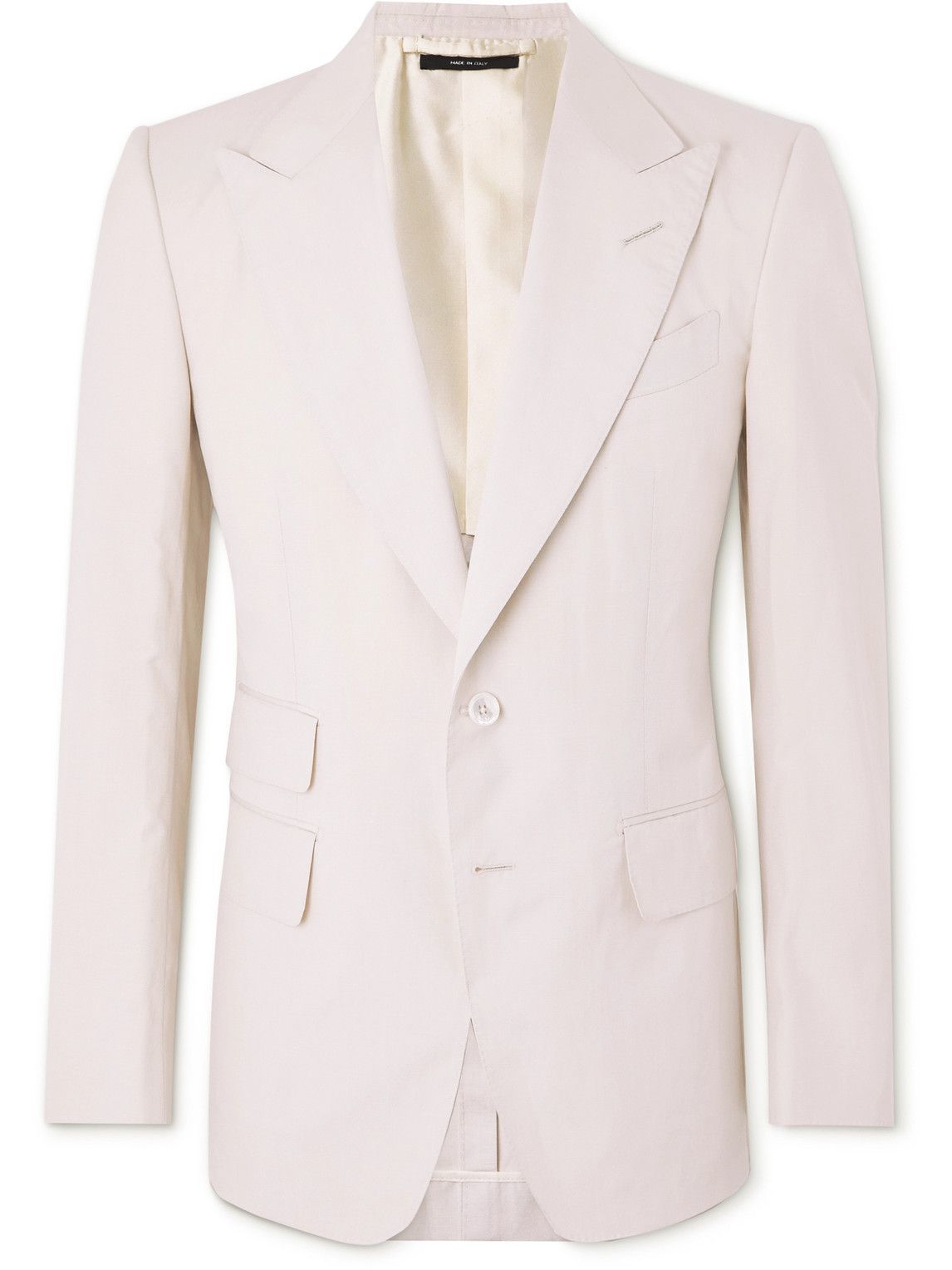 Photo: TOM FORD - Silk, Linen and Wool-Blend Suit Jacket - Neutrals