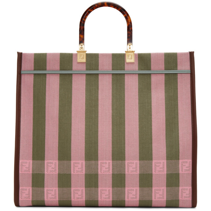 fendi striped sunshine shopper