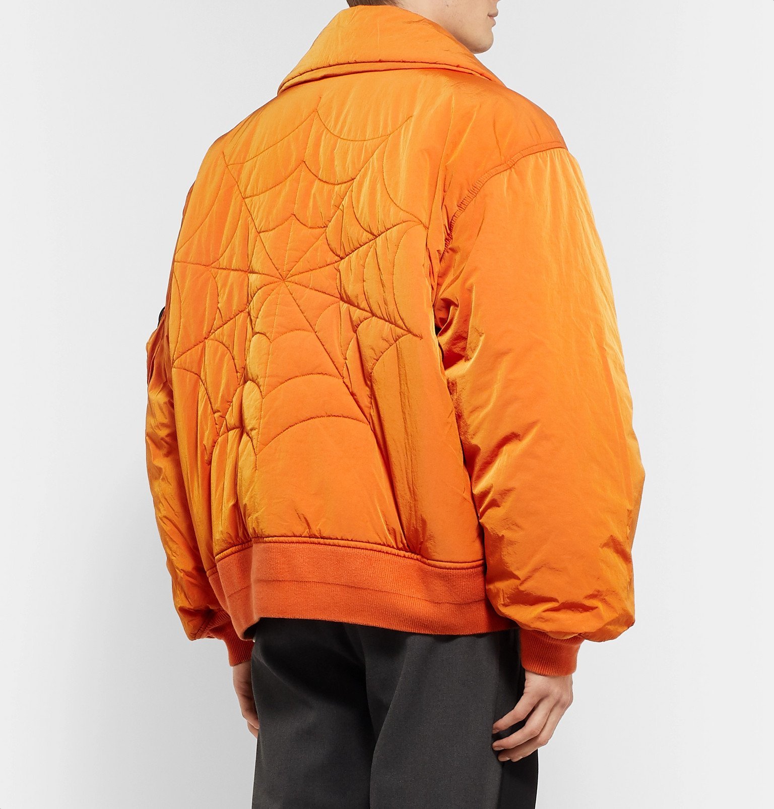 oversized orange jacket