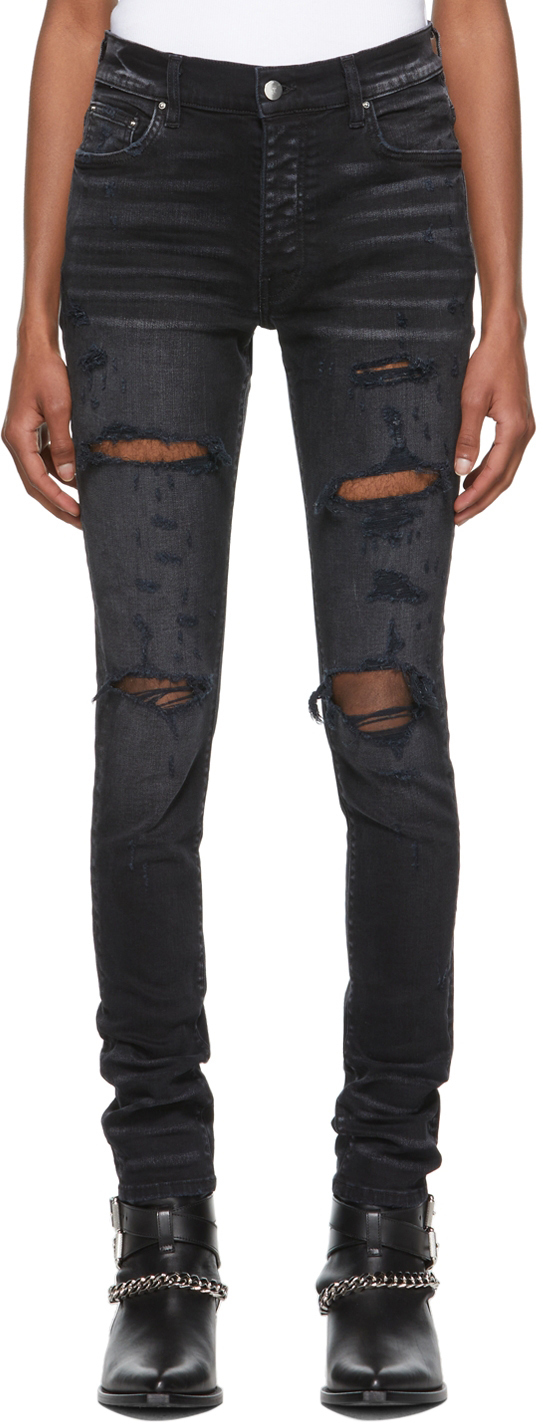 amiri blue thrasher plus jeans