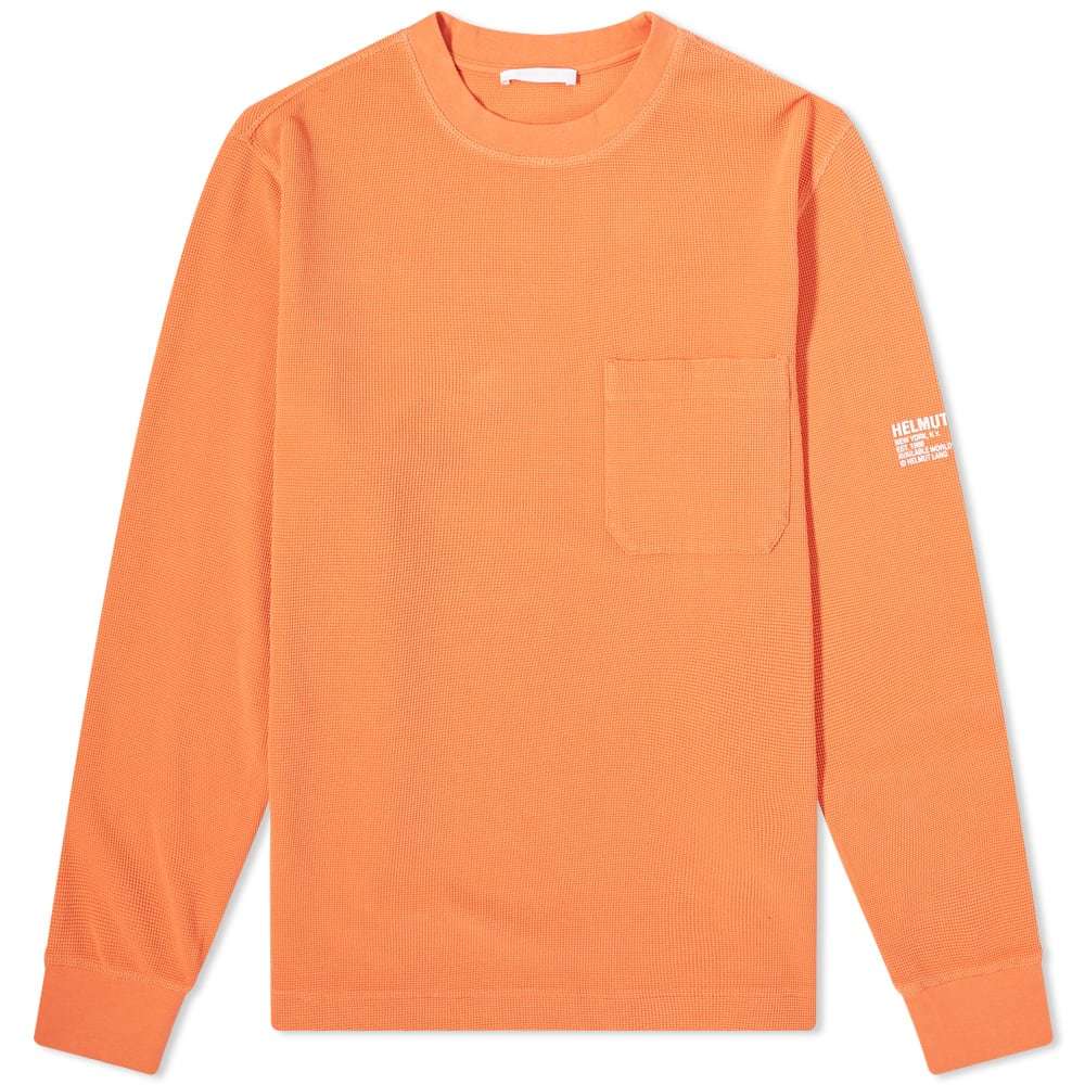 Helmut Lang Long Sleeve Logo Pocket Waffle Tee Helmut Lang