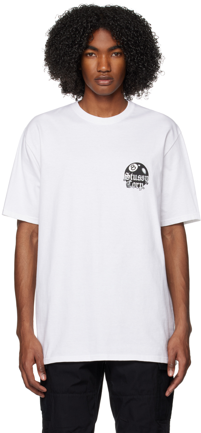 Stüssy White 8 Ball Corp. T-Shirt Stussy