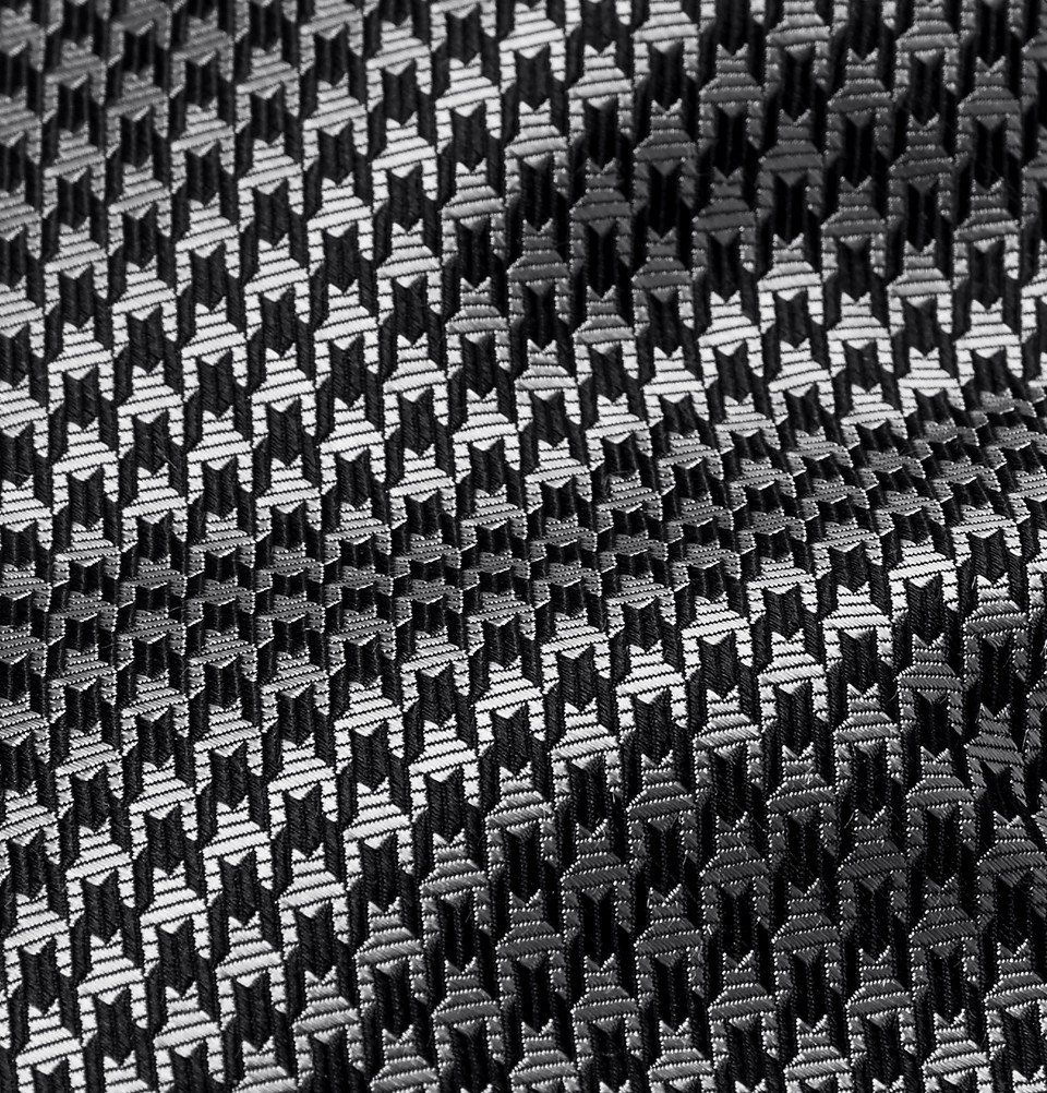 TOM FORD - 8cm Houndstooth Silk-Blend Tie - Silver TOM FORD