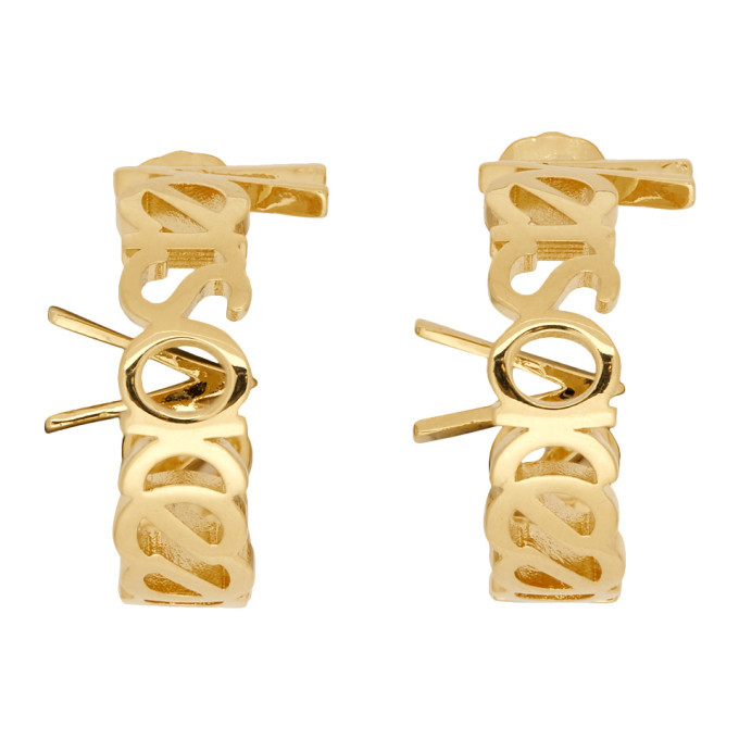 versace logo earrings