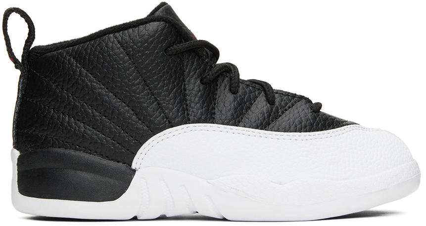 black white jordan 12