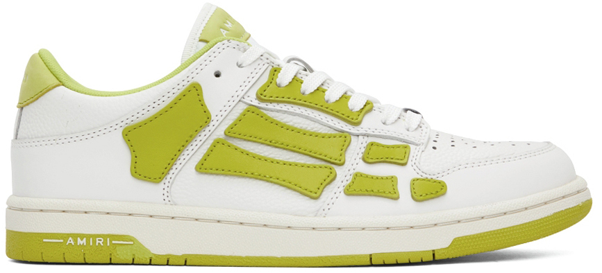 AMIRI Green & White Low Skel Low-Top Sneakers Amiri