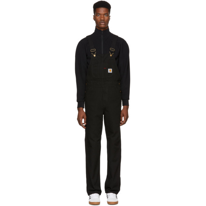 Carhartt Work In Progress Black Canvas Bib Overalls Carhartt WIP